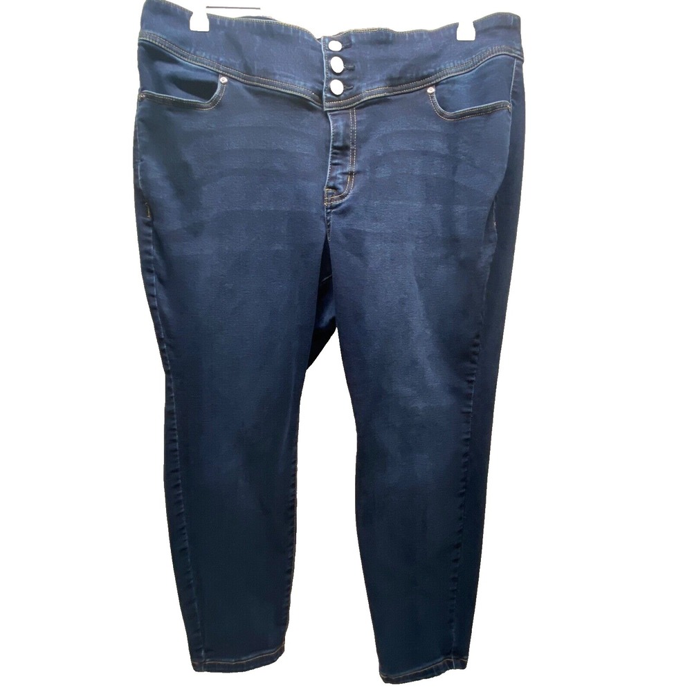 Lane Bryant Jeggings Women's 20P Petite Blue Denim High Rise‎ Casual Stretch EUC